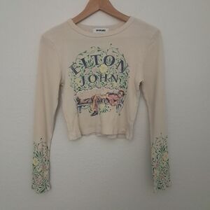Daydreamer Elton John Cropped Graphic T Shirt